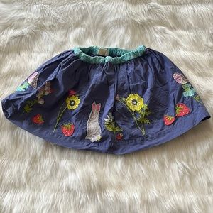 Mini Boden bunny appliqués skirt 100% cotton